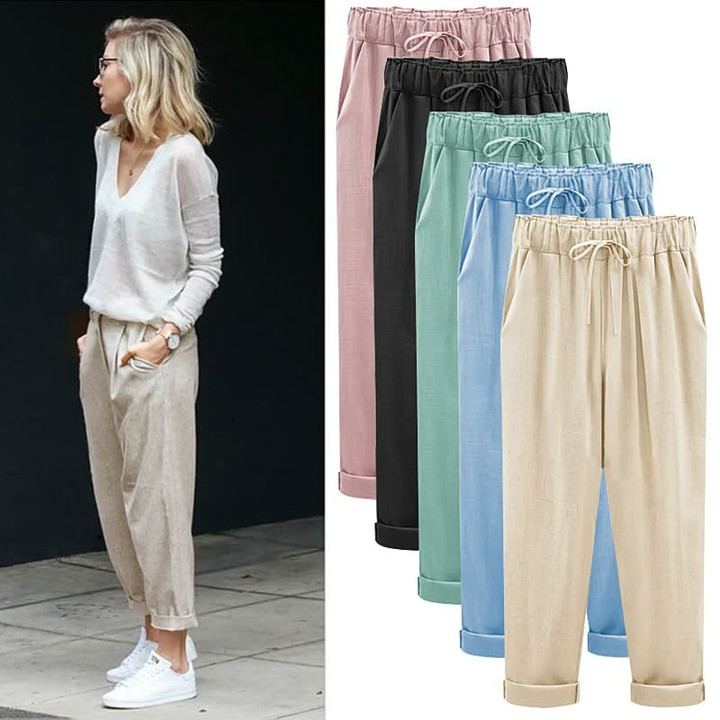 Women's Linen Loose Straight Trousers 🔥50% OFF - LIMITED TIME ONLY🔥