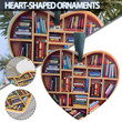 🎁 Book Lovers Heart Ornament