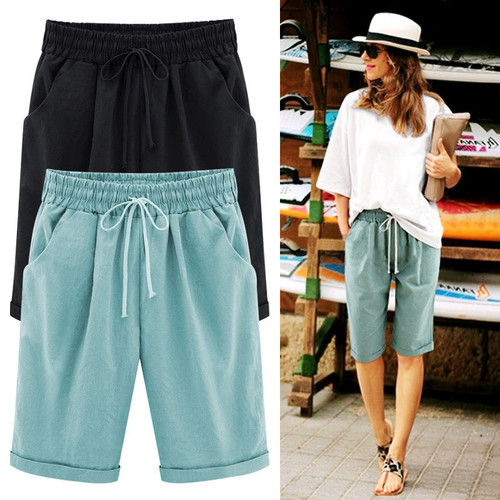 Plain with Pockets Sashes Holiday Loose Shorts 🔥HOT DEAL - 50% OFF🔥