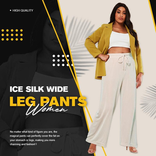 Ice Silk Wide Leg Pants Women 🔥HOT SALE 50% OFF🔥