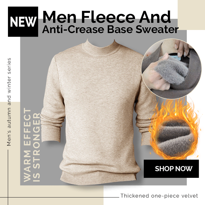 Men Fleece And Anti-Crease Base Sweater 🔥WINTER SALE 50% OFF🔥