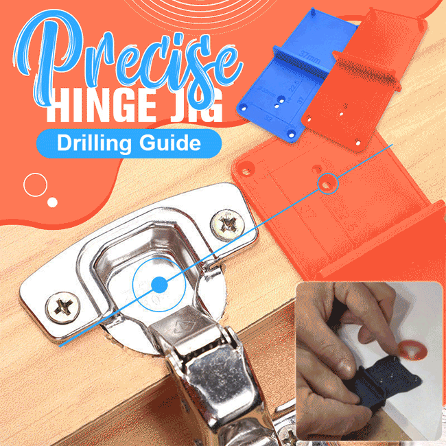 🔥NEW YEAR SALE🔥 Precise Hinge Jig Drilling Guide (2PCS)