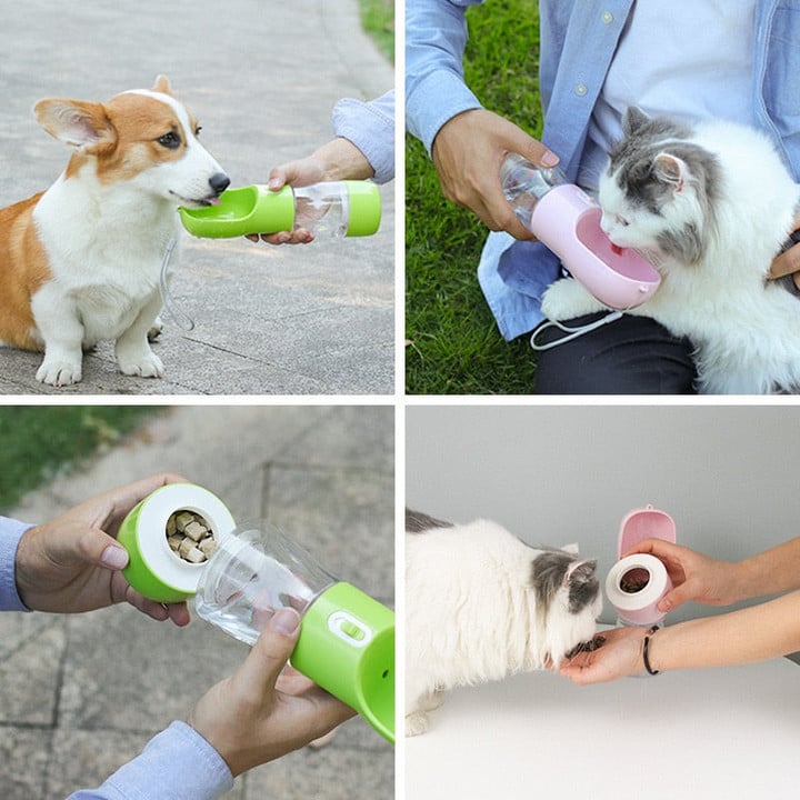 Portable Dog Water Bottle With Food Storage 🔥SALE 50% OFF🔥