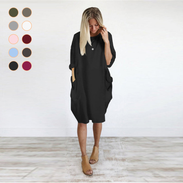 Women's Casual Solid O-Outline Dress 🔥50% OFF - LIMITED TIME ONLY🔥