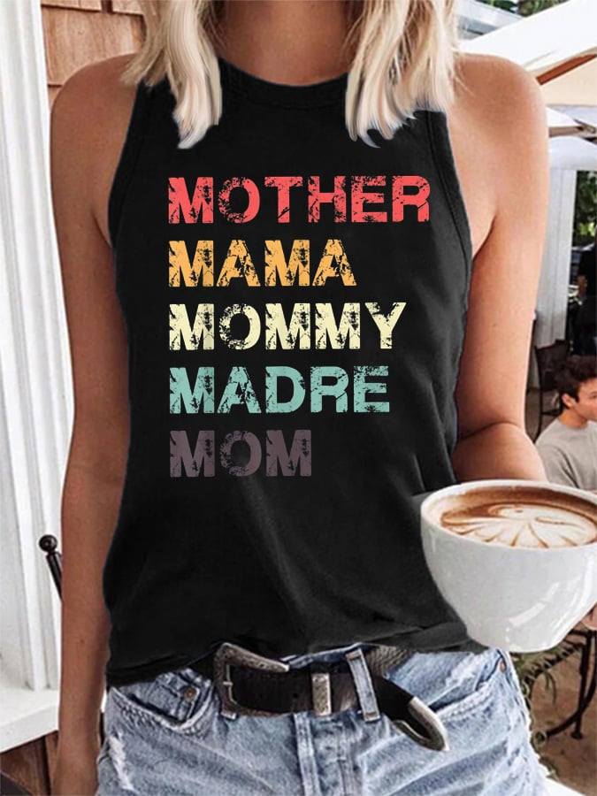 Women's Mother Mama Mommy Madre Mom Tank Top ❤️Happy Mother's Day Sale❤️