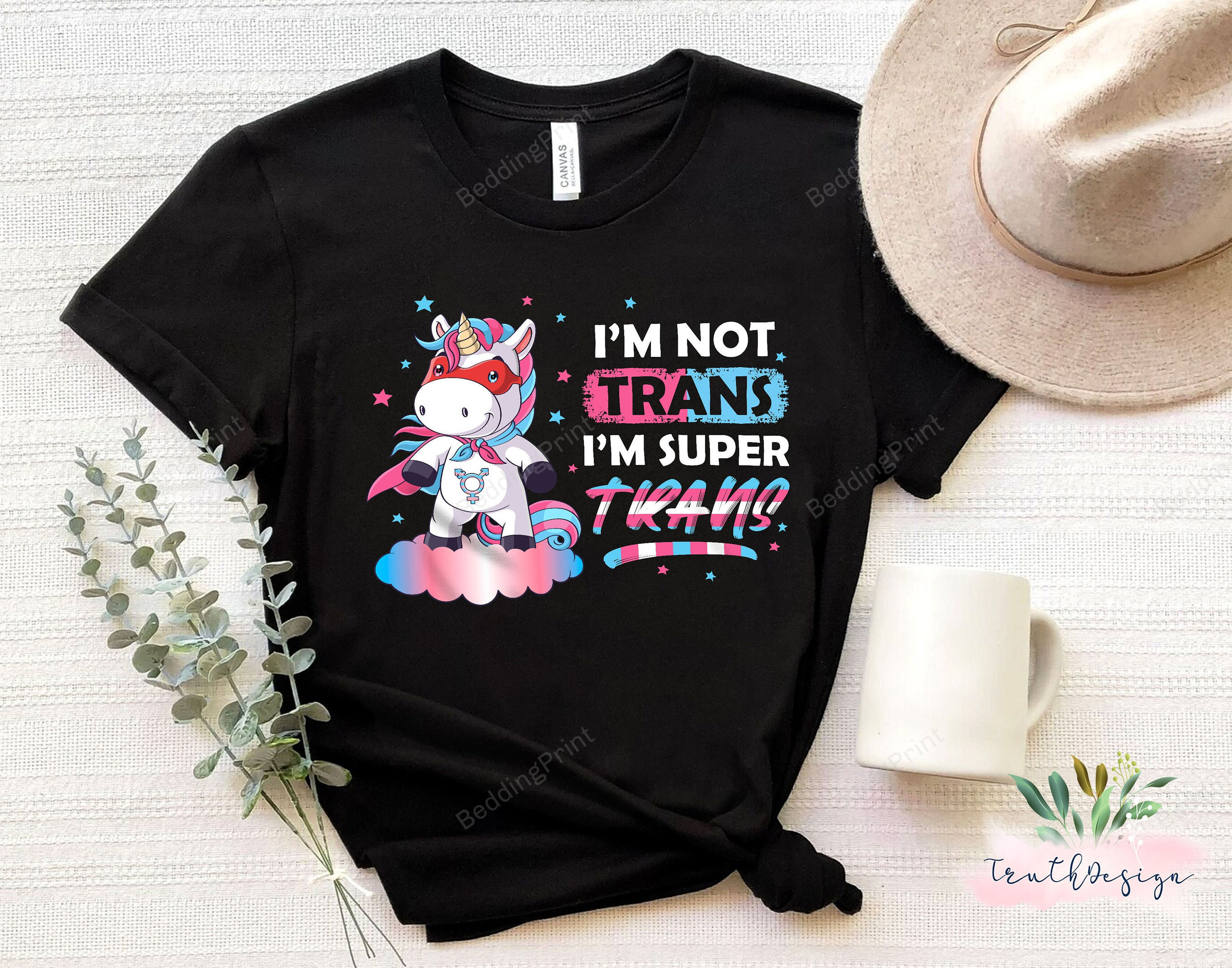 Super Trans Unicorn Transgender Pride LGBTQ Shirt