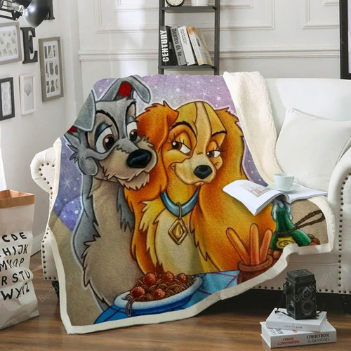 Lady And The Tramp Fleece Blanket