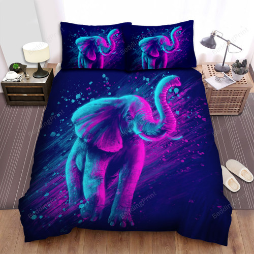 The Creature - The Elephant Watercolor Art Bed Sheets Spread Duvet Cover Bedding Sets