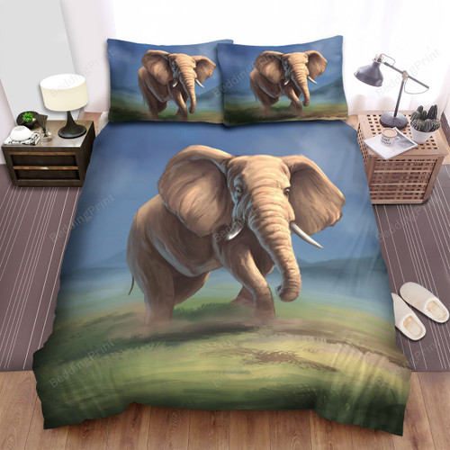 The Creature - The Elephant In The Grass Bed Sheets Spread Duvet Cover Bedding Sets