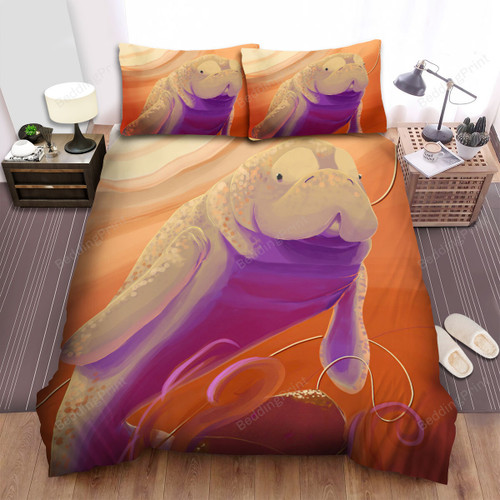 The Wild Animal - The Manatee Portrait Art Bed Sheets Spread Duvet Cover Bedding Sets