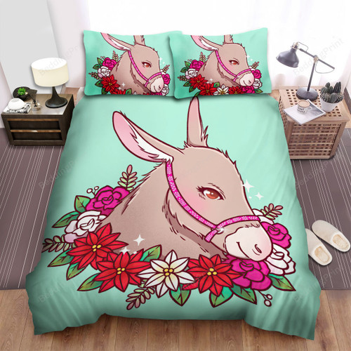 The Donkey Wearing Flowers Neckalce Bed Sheets Spread Duvet Cover Bedding Sets