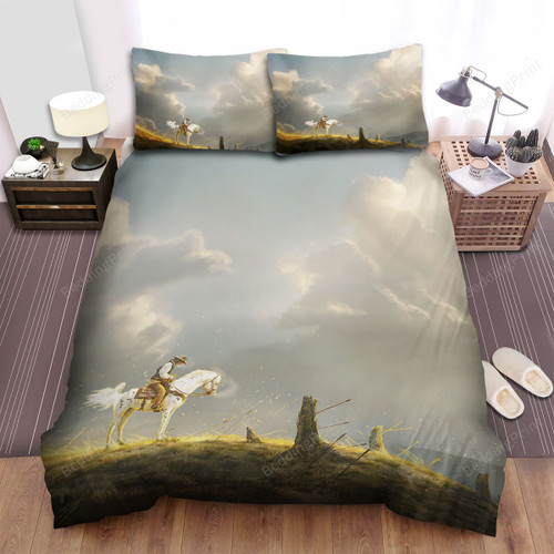 The Natural Animal - The White Horse On The Hill Bed Sheets Spread Duvet Cover Bedding Sets