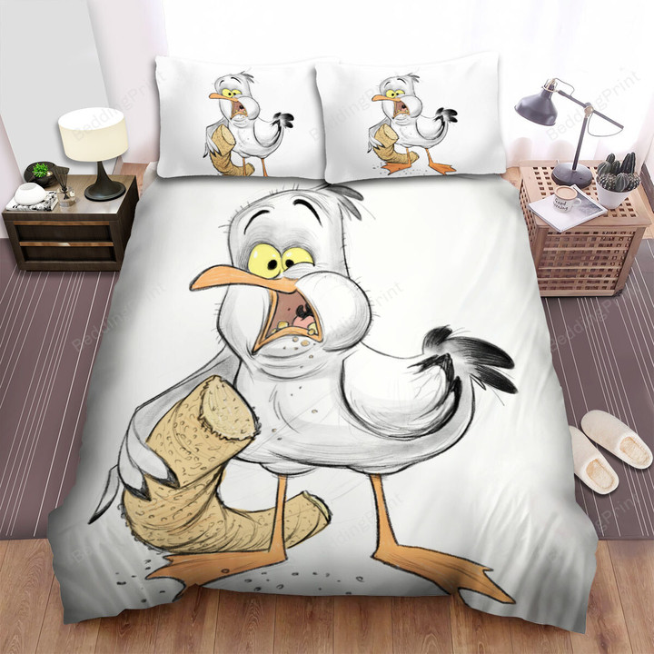 The Wild Animal - The Seagull Eating Bread Bed Sheets Spread Duvet Cover Bedding Sets