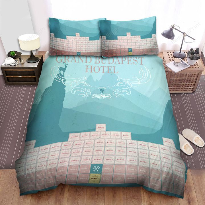 The Grand Budapest Hotel (2014) Movie Illustration 8 Bed Sheets Spread Comforter Duvet Cover Bedding Sets