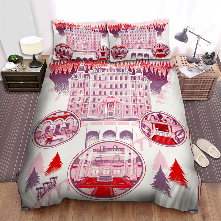 The Grand Budapest Hotel (2014) Movie Illustration 10 Bed Sheets Spread Comforter Duvet Cover Bedding Sets