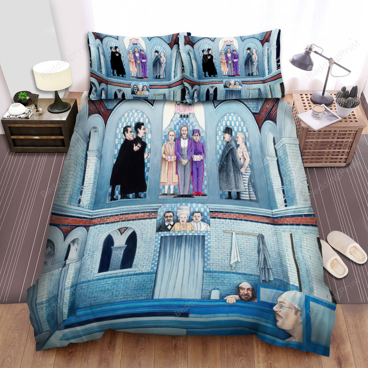 The Grand Budapest Hotel (2014) Movie Poster Artwork 3 Bed Sheets Spread Comforter Duvet Cover Bedding Sets