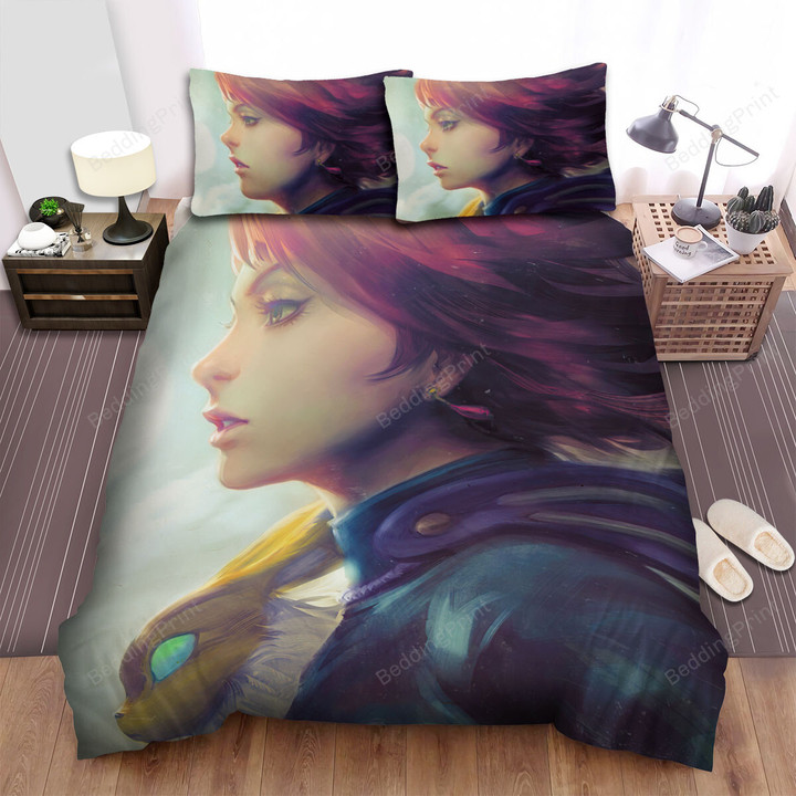 Nausicaä Of The Valley Of The Wind (1984) Half Face Movie Poster Bed Sheets Spread Comforter Duvet Cover Bedding Sets