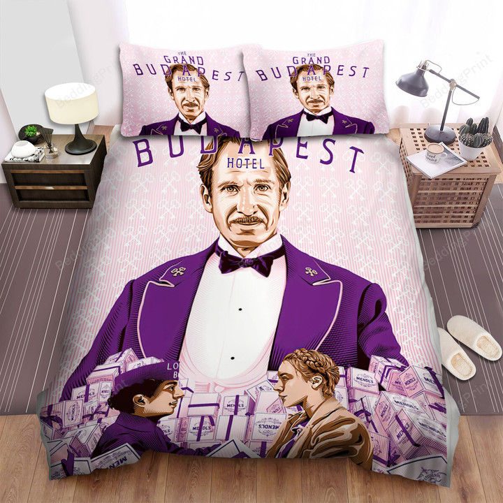 The Grand Budapest Hotel (2014) Movie Poster Artwork 5 Bed Sheets Spread Comforter Duvet Cover Bedding Sets