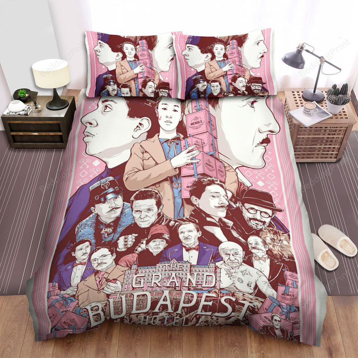 The Grand Budapest Hotel (2014) Movie Poster Artwork 7 Bed Sheets Spread Comforter Duvet Cover Bedding Sets