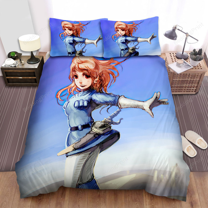 Nausicaä Of The Valley Of The Wind (1984) Drawing Picture Movie Poster Bed Sheets Spread Comforter Duvet Cover Bedding Sets