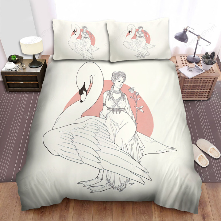 The Swan And The Venus Bed Sheets Spread Duvet Cover Bedding Sets