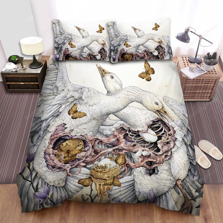 The Swan Decomposing Art Bed Sheets Spread Duvet Cover Bedding Sets