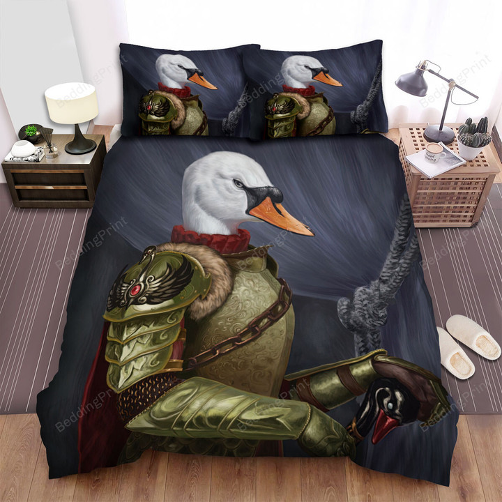 The Swan Knight In Armor Bed Sheets Spread Duvet Cover Bedding Sets