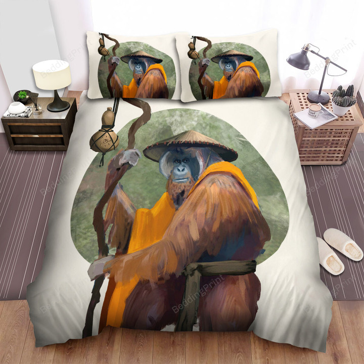 The Wild Animal - The Orangutan Martial Artist Bed Sheets Spread Duvet Cover Bedding Sets