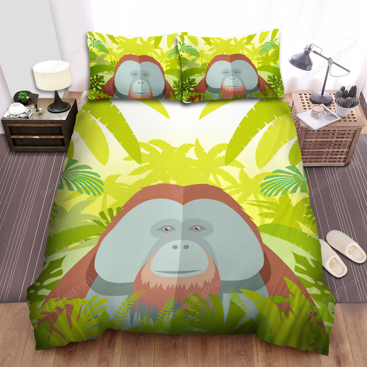 The Wild Animal - The Orangutan In The Tropical Forest Bed Sheets Spread Duvet Cover Bedding Sets