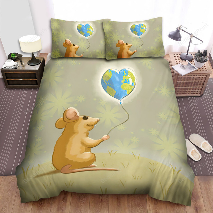 The Wild Creature - The Mouse And The Heart Balloon Bed Sheets Spread Duvet Cover Bedding Sets