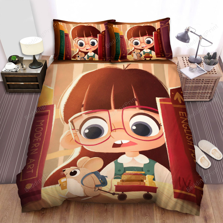 The Wild Creature - The Mouse Waking On The Bookself Bed Sheets Spread Duvet Cover Bedding Sets