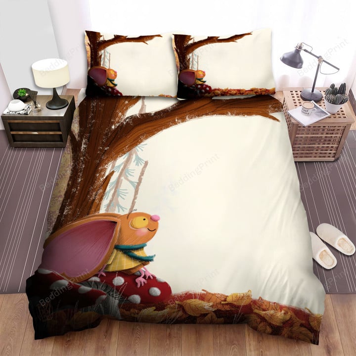 The Wild Creature - The Mouse Sitting On The Mushroom Bed Sheets Spread Duvet Cover Bedding Sets