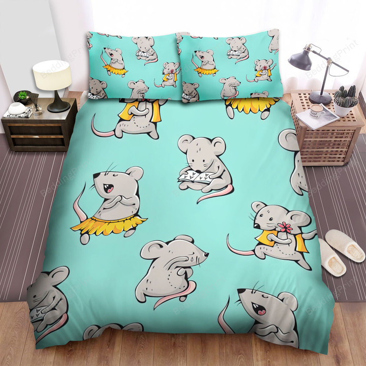 The Wild Creature - The Mouse Reading And Singing Bed Sheets Spread Duvet Cover Bedding Sets