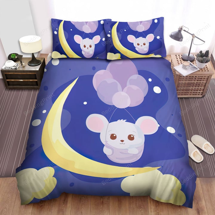 The Wild Creature - The Mouse In The Hot Air Balloon Bed Sheets Spread Duvet Cover Bedding Sets