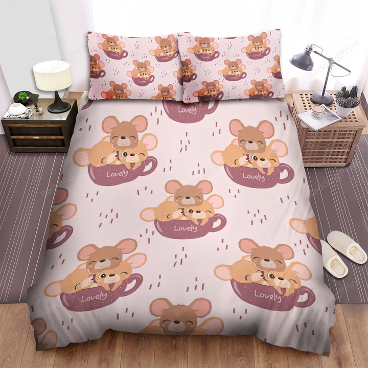 The Wild Creature - The Mouse And His Friend In A Cup Bed Sheets Spread Duvet Cover Bedding Sets