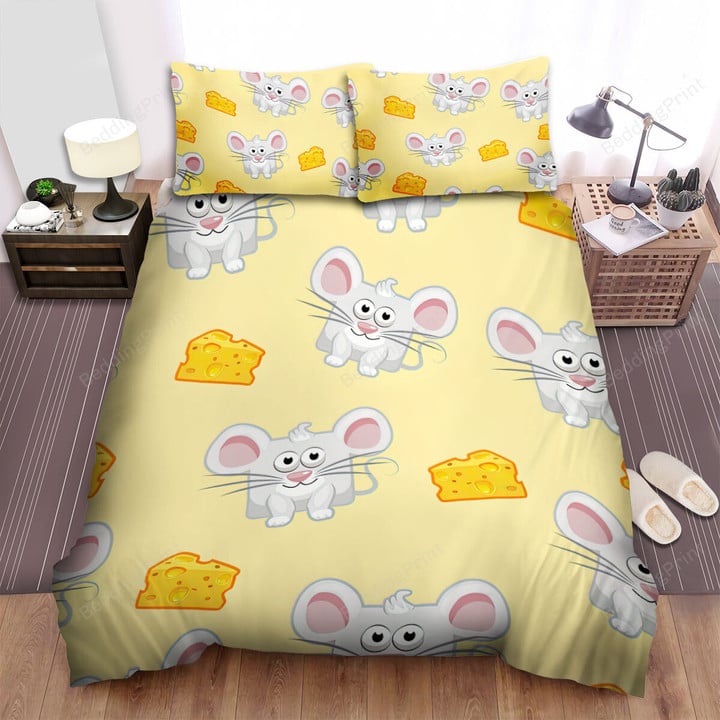The Wild Creature - The Square Mouse And Cheese Bed Sheets Spread Duvet Cover Bedding Sets