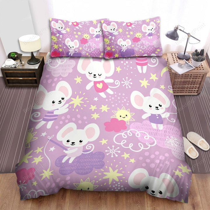 The Wild Creature - The White Mouse Character Pattern Bed Sheets Spread Duvet Cover Bedding Sets