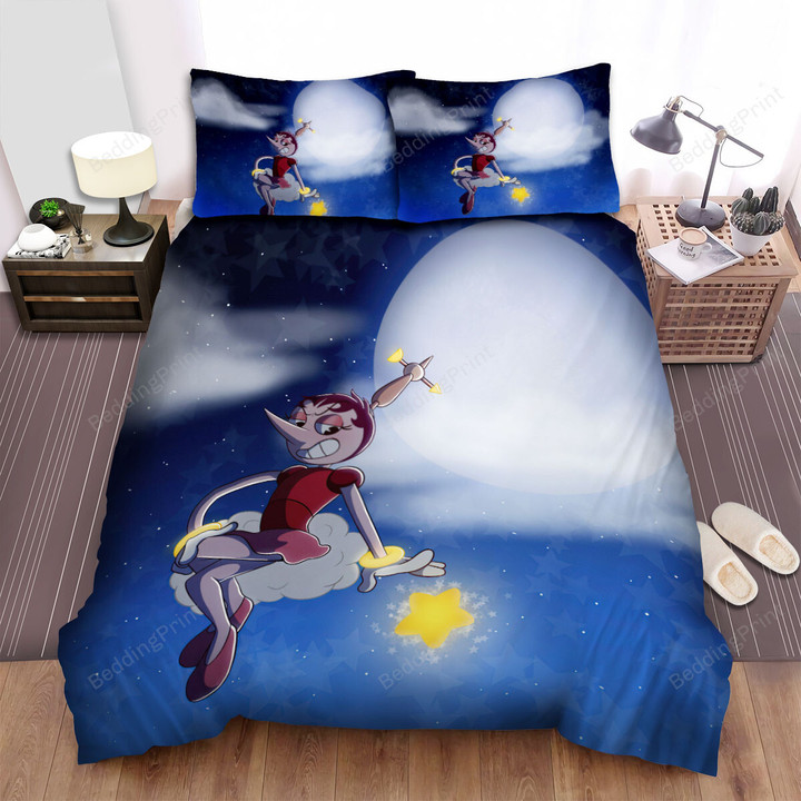 Cuphead - Hilda Berg On The Cloud Bed Sheets Spread Duvet Cover Bedding Sets