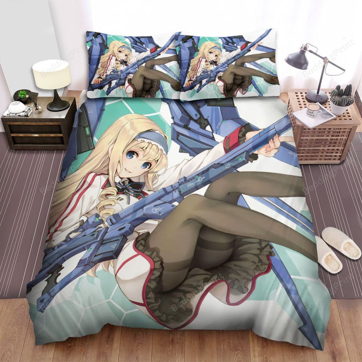 Infinite Stratos Cecilia Alcott With The Gun Bed Sheets Spread Duvet Cover Bedding Sets