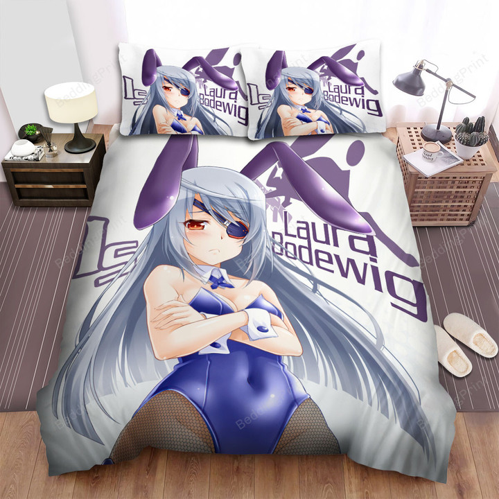 Infinite Stratos Laura Bodewig In Bunny Costume Bed Sheets Spread Duvet Cover Bedding Sets