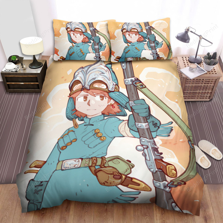 Nausicaä Of The Valley Of The Wind (1984) Bow Girl Movie Poster Bed Sheets Spread Comforter Duvet Cover Bedding Sets