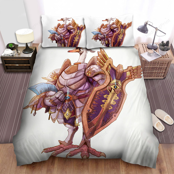 The Swan Soldier Cartoon Character Bed Sheets Spread Duvet Cover Bedding Sets