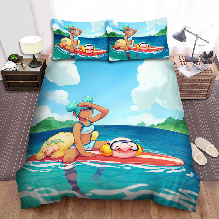 The Wild Animal - The Blobfish On The Surfboard Bed Sheets Spread Duvet Cover Bedding Sets