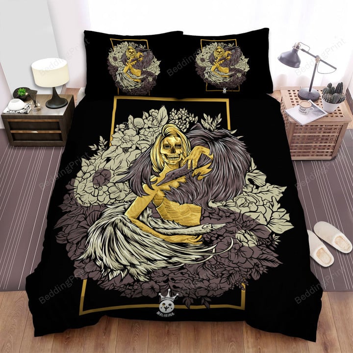 The Swan And The Skeleton Bed Sheets Spread Duvet Cover Bedding Sets