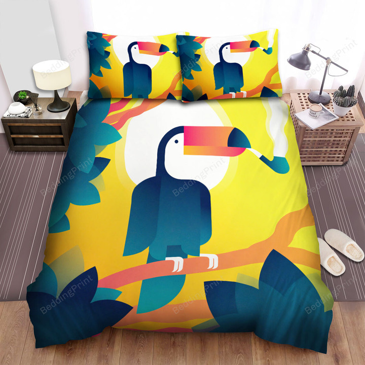 The Wildlife - The Toucan Smoking Pipe Bed Sheets Spread Duvet Cover Bedding Sets