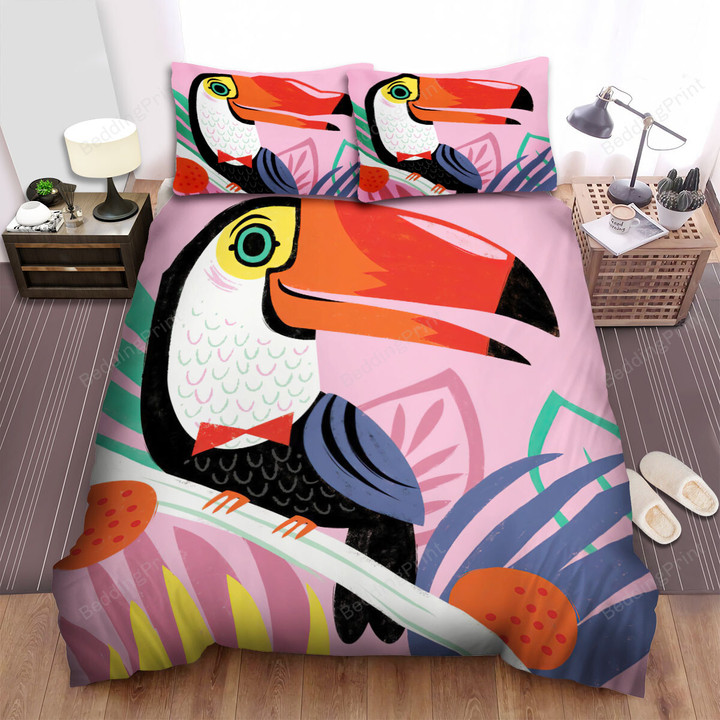 The Wildlife - The Toucan Wearing A Red Tie Bed Sheets Spread Duvet Cover Bedding Sets