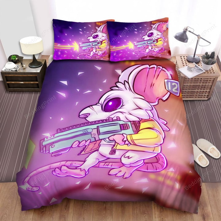 The Wildlife - The Mouse Firing In A Battle Bed Sheets Spread Duvet Cover Bedding Sets