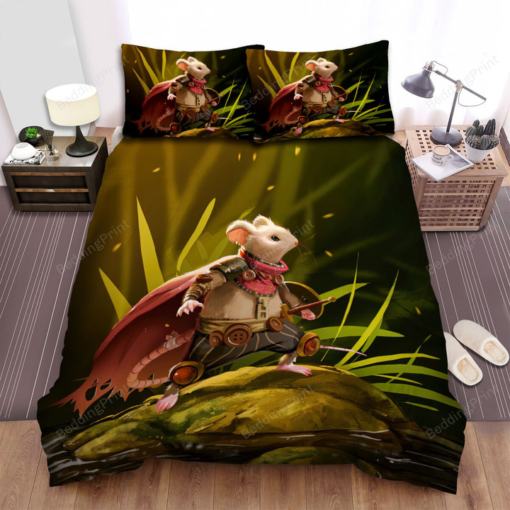 The Wildlife - The Mouse Soldier On Rock Bed Sheets Spread Duvet Cover Bedding Sets