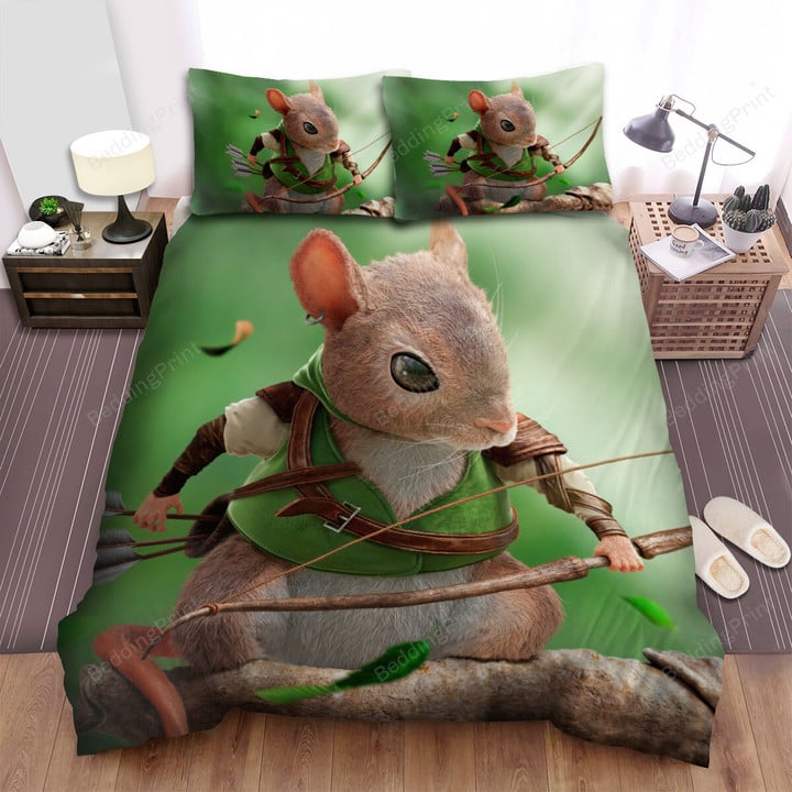 The Wild Animal - The Archer Mouse In Green Suit Bed Sheets Spread Duvet Cover Bedding Sets