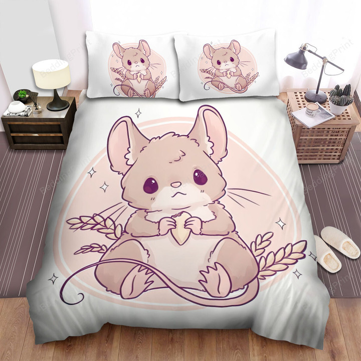 The Wild Animal - The Mouse Eating Rice Bed Sheets Spread Duvet Cover Bedding Sets